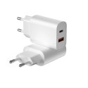 WIWU ładowarka sieciowa Wi-U002 PD + QC 20W 1x USB 1x USB-C biała