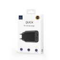 WIWU ładowarka sieciowa Wi-U002 PD + QC 20W 1x USB 1x USB-C czarna