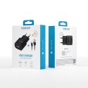 Forever ładowarka sieciowa TC-01 1x USB 2A czarna + kabel Lightning