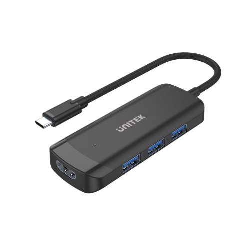 Unitek Aktywny hub USB-C 3*USB-A 3.1, HDMI 4K@30Hz