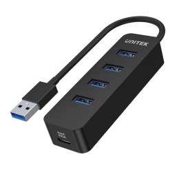 Unitek Hub USB-A, 4 porty USB 3.1, aktywny, 10 W