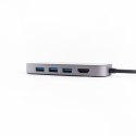 Unitek Hub USB-C 3.1 RJ-45 3xUSB-A HDMI 4K PD100W