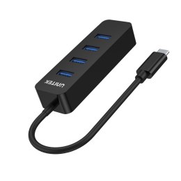 Unitek Hub USB-C, 4 porty USB 3.1, aktywny, 10 W