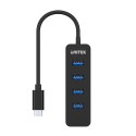 Unitek Hub USB-C, 4 porty USB 3.1, aktywny, 10 W