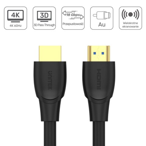 Unitek Kabel High Speed HDMI 2.0 4K C11068BK 7 m Unitek Kabel High Speed HDMI 2.0 4K C11068BK 7 m