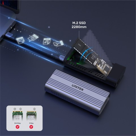 Unitek Obudowa dysku M.2 SSD PCIe/NVMe 40Gbps USB4 Unitek Obudowa dysku M.2 SSD PCIe/NVMe 40Gbps USB4