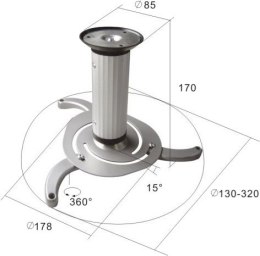 Uchwyt do projektora MACLEAN MC-515 S (10 kg/800-1700mm)