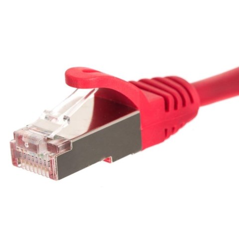 Patchcord RJ45, Netrack osłonka zalewana, kat. 5e FTP/STP, 0,5m czerwony