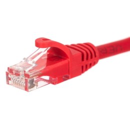 Patchcord RJ45, Netrack osłonka zalewana, kat. 6 UTP, 1m czerwony