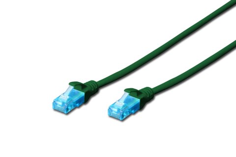 Patchcord DIGITUS UTP kat. 5e 0,25m PVC zielony