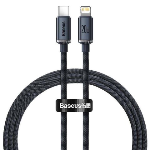 Kabel przewód USB-C / Typ-C - Lightning / iPhone 200cm Baseus Crystal CAJY000301 z obsługą szybkiego ładowania 20W PD