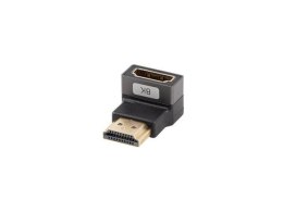 Adapter Lanberg HDMI(F)->HDMI(F) 8K kątowy dół aluminimum srebrny