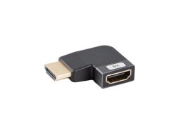 Adapter Lanberg HDMI(F)->HDMI(F) 8K kątowy lewo aluminimum srebrny