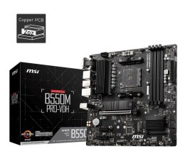 Płyta MSI B550M PRO-VDH /AMD B550/DDR4/SATA3/M.2/USB3.1/PCIe4.0/AM4/mATX