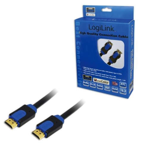 Kabel HDMI LogiLink CHB1102 High Speed Ethernet, 2m