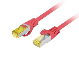 Patchcord Lanberg FTP kat.6A 2m LSZH CU fluke passed czerwony