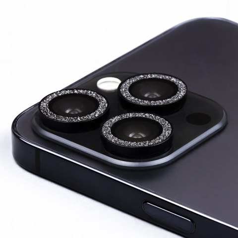 Zestaw szkieł na aparat do iPhone 11 black glitter (2 sztuki) Zestaw szkieł na aparat do iPhone 11 black glitter (2 sztuki)