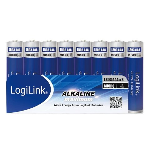 Baterie alkaliczne LR03 LogiLink LR03F8, AAA, Micro, 8szt