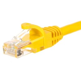 Patchcord RJ45, Netrack osłonka zalewana, kat. 5e UTP, 7m żółty