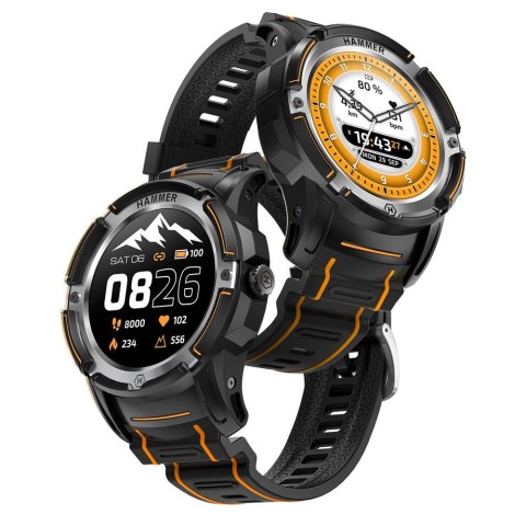 Zestaw Smartfon Hammer Iron 4 pomaraczowy + Hammer Watch Plus Zestaw Smartfon Hammer Iron 4 pomaraczowy + Hammer Watch Plus