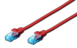 Patchcord DIGITUS UTP kat. 5e 20m PVC czerwony