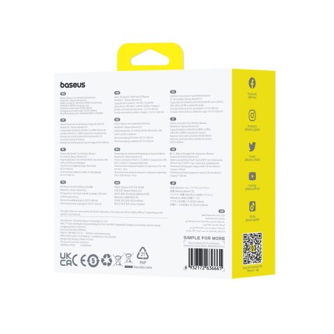 Baseus słuchawki Bluetooth TWS Bowie E13 czarne Baseus słuchawki Bluetooth TWS Bowie E13 czarne