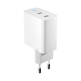 Forever ładowarka sieciowa GaN PD QC TC-06-40CC 2x USB-C 40W biała