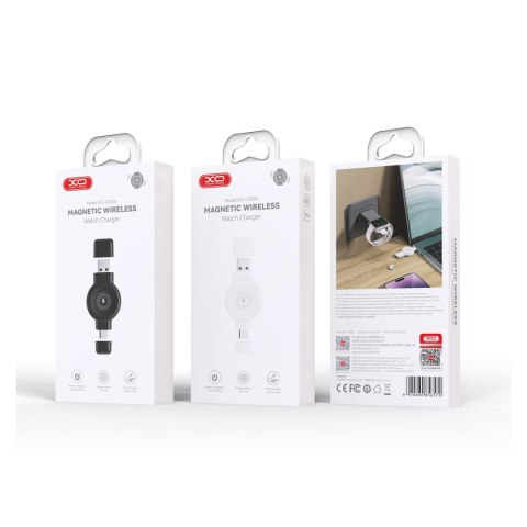 XO ładowarka bezprzewodowa indukcyjna do smartwacha QI CX026 USB+USB-C 2,5W biała XO ładowarka bezprzewodowa indukcyjna do smartwacha QI CX026 USB+USB-C 2,5W biała