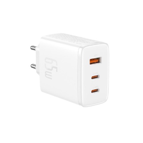 Baseus ładowarka sieciowa Cube Pro PD 65W 2x USB-C 1x USB biała Baseus ładowarka sieciowa Cube Pro PD 65W 2x USB-C 1x USB biała