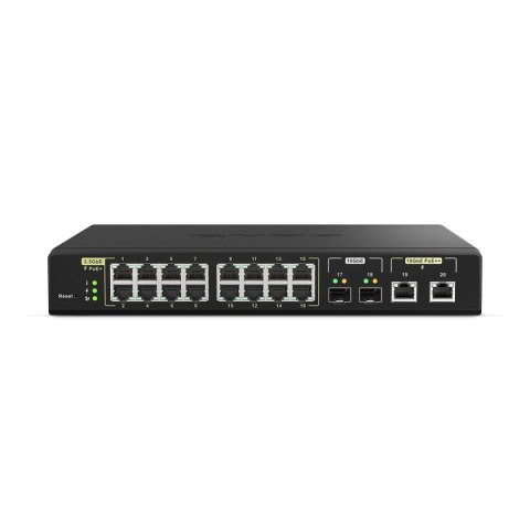 Switch zarządzalny QNAP QSW-M2116P-2T2S 16x 2,5GbE 2x 10GbE 2x 10GbE SFP+ PoE++ 280W