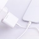 Maxlife ładowarka sieciowa PD QC MXTC-06-20AC 1x USB-C 1x USB 20W biała + kabel USB-C - Lightning 20W