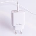 Maxlife ładowarka sieciowa PD QC MXTC-06-20C 1x USB-C 20W biała + kabel USB-C - Lightning 20W