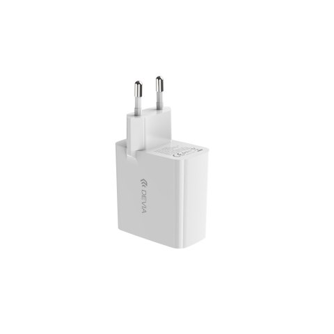 Devia ładowarka sieciowa Extreme PD 65W 1x USB-C 1x USB biała do laptopa Devia ładowarka sieciowa Extreme PD 65W 1x USB-C 1x USB biała do laptopa