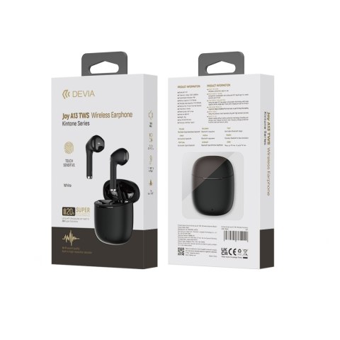 Devia słuchawki Bluetooth TWS Joy A13 białe Devia słuchawki Bluetooth TWS Joy A13 białe