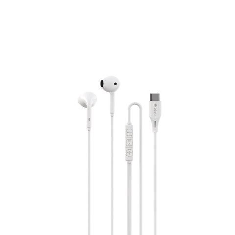 Devia słuchawki przewodowe Kintone A3 Digital USB-C douszne białe Devia słuchawki przewodowe Kintone A3 Digital USB-C douszne białe