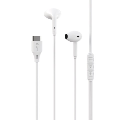 Devia słuchawki przewodowe Kintone A3 Digital USB-C douszne białe Devia słuchawki przewodowe Kintone A3 Digital USB-C douszne białe