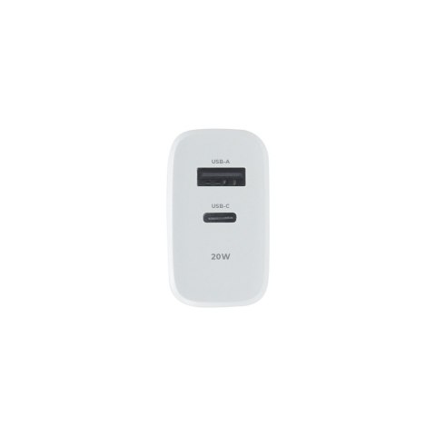 Maxlife ładowarka sieciowa PD QC MXTC-10-20AC 1x USB-C 1x USB 20W biała Maxlife ładowarka sieciowa PD QC MXTC-10-20AC 1x USB-C 1x USB 20W biała