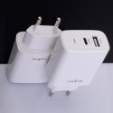 Maxlife ładowarka sieciowa PD QC MXTC-10-20AC 1x USB-C 1x USB 20W biała