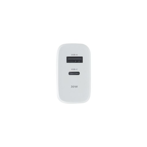 Maxlife ładowarka sieciowa PD QC MXTC-10-30AC 1x USB-C 1x USB 30W biała Maxlife ładowarka sieciowa PD QC MXTC-10-30AC 1x USB-C 1x USB 30W biała