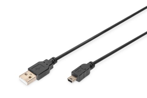 Kabel DIGITUS AK-300130-018-S USB2.0 Canon USB A/miniUSB B 1,8m