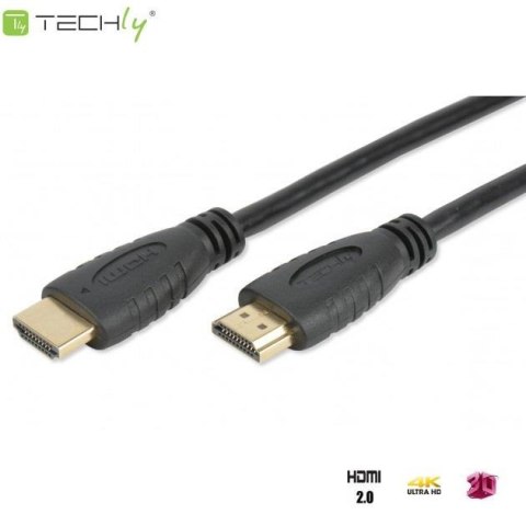 Kabel HDMI Techly HDMI-HDMI 2.0 M/M Ethernet 3D 4K, 6m, czarny