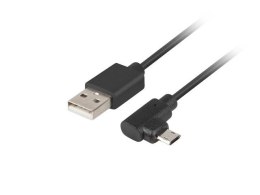 Kabel USB 2.0 Lanberg micro BM-AM 1,8m kątowy lewo/prawo Easy-USB czarny