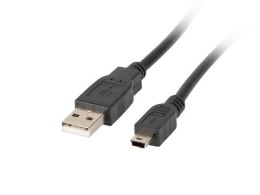 Kabel USB 2.0 Lanberg mini AM-BM5P(CANON) 0,3m czarny