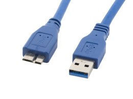 Kabel USB 3.0 Lanberg micro AM-MBM5P 0,5m niebieski