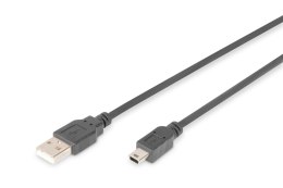 Kabel USB DIGITUS 2.0 A/M - mini B/M, 1m