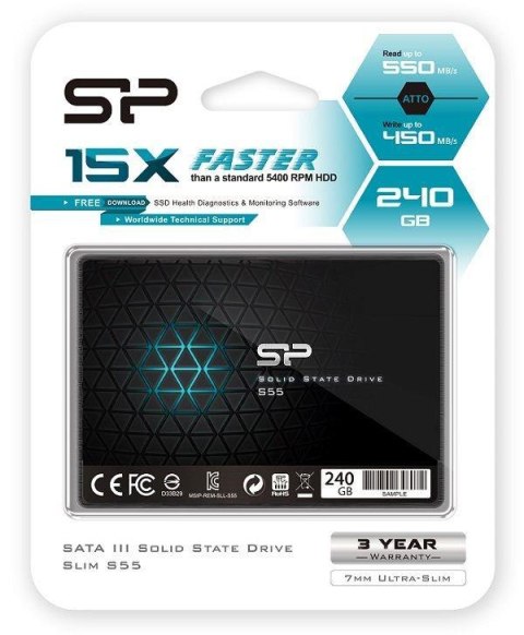 Dysk SSD Silicon Power S55 240GB 2.5" SATA3 (550/450) 7mm