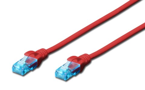 Patchcord DIGITUS UTP kat. 5e 1,5m PVC czerwony