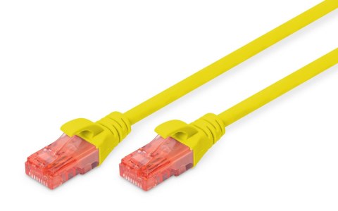 Patchcord DIGITUS UTP kat. 6 0,5m PVC żółty