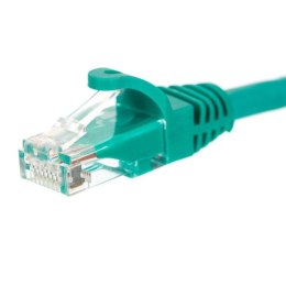 Patchcord RJ45, Netrack osłonka zalewana, kat. 6 UTP, 0,25m zielony