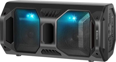 Głośnik Defender RAGE Bluetooth 50W MP3/FM/SD/USB/AUX/TWS/MIC/LED KARAOKE czarny PILOT